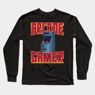 Retro 80s Arcade Gamer, Classic 8-bit Video Games Long Sleeve T-Shirt